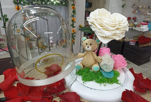 Osito Con Rosa de Corazón