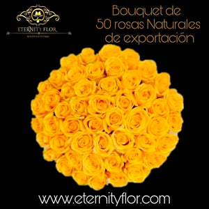 Bouquet 50 rosas Brighton yellow