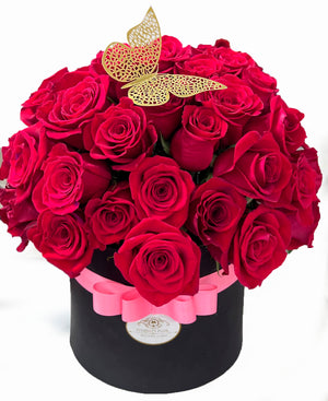 HERMOSO VALENTIN: ROSAS DE EXPORTACION EN CAJA PERSONALIZABLE