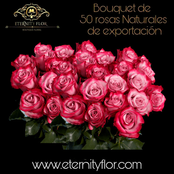 Bouquet 50 rosas Deep Purple