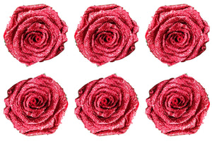Medium: Glitter Rubi Rosas Preservadas * 6 cabezas de rosas