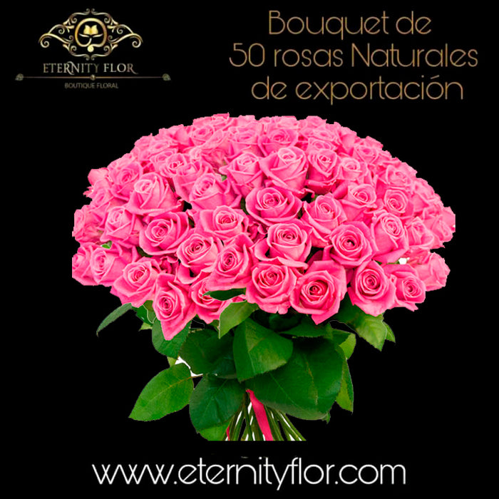 Bouquet 50 rosas Topaz